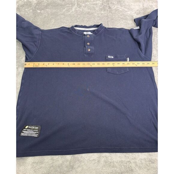 Tyndale Flame Resistant Long Sleeve T Shirt Men's Size 2XL XXL Blue Workwear - Picture 9 of 12